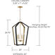 Maren 4 Light 20 inch Flat Black and Matte Brass Pendant Ceiling Light
