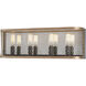 Marsden Commons 4 Light 19.75 inch Smoked Iron/Aged Gold Bath Light Wall Light