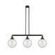 Franklin Restoration X-Large Beacon 3 Light 42 inch Matte Black Island Light Ceiling Light in Seedy Glass, Franklin Restoration