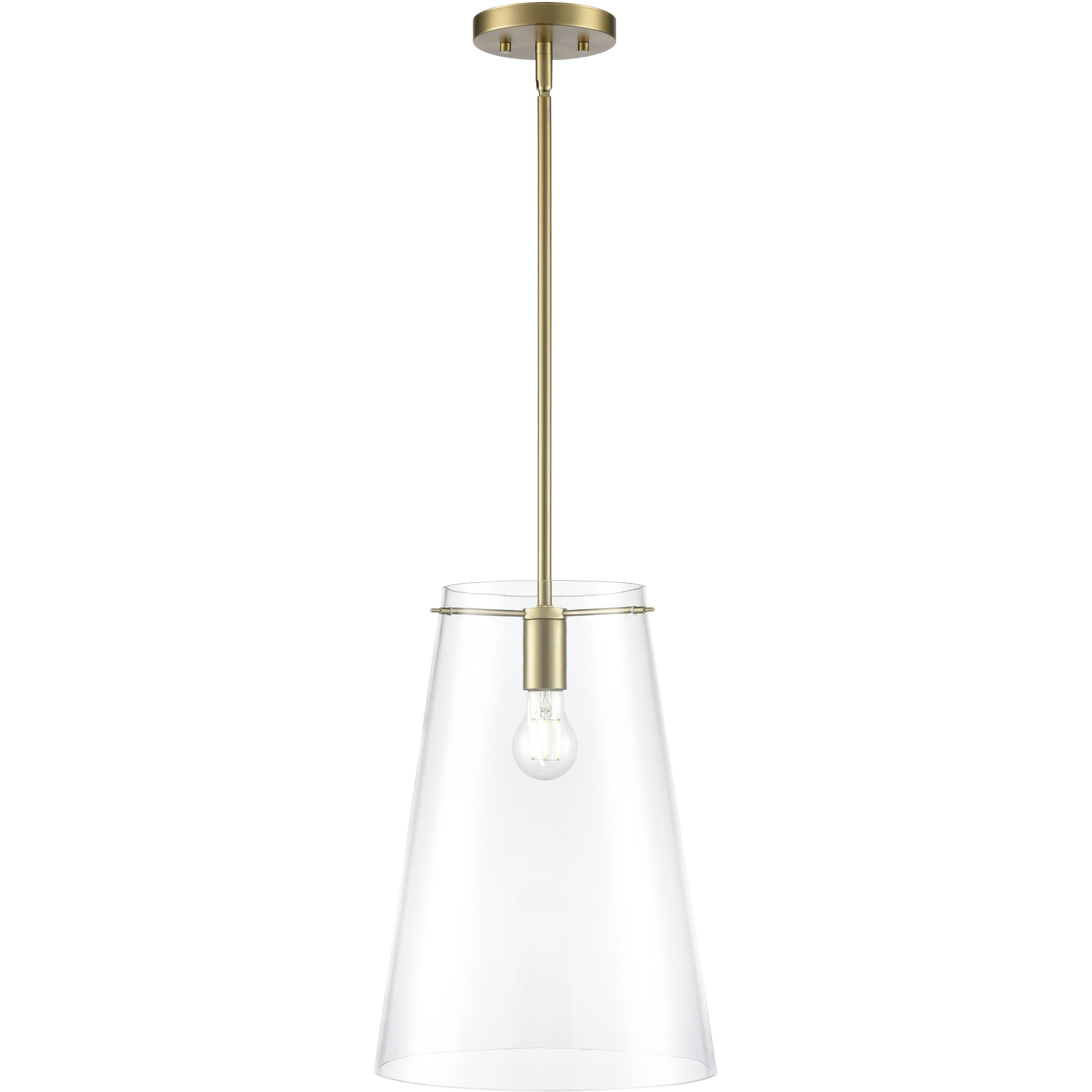 Maccan 1 Light 11.75 inch Vintage Brass Pendant Ceiling Light