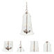 Sophia 3 Light 11 inch Pewter Bell Jar Pendant Ceiling Light in Satin Nickel