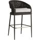 Juri 43.5 inch Porpoise and Charcoal Brown with Dark Gray Outdoor Bar Stool