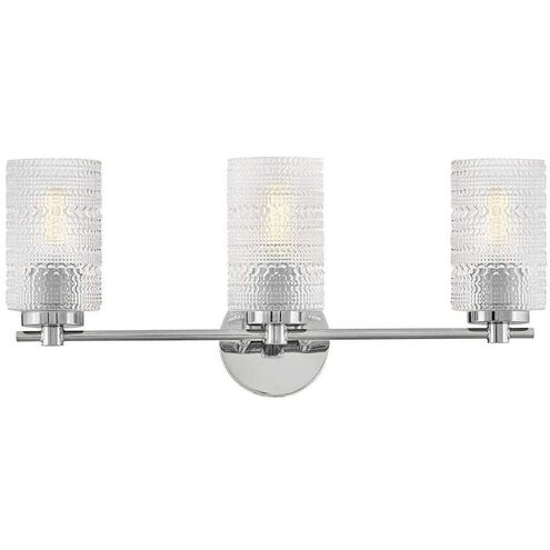 Mabel 3 Light 24.5 inch Chrome Bath Light Wall Light