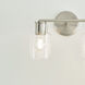 Drew & Jonathan Sayward 2 Light 14.13 inch Brushed Steel Wall Bath Fixture Wall Light