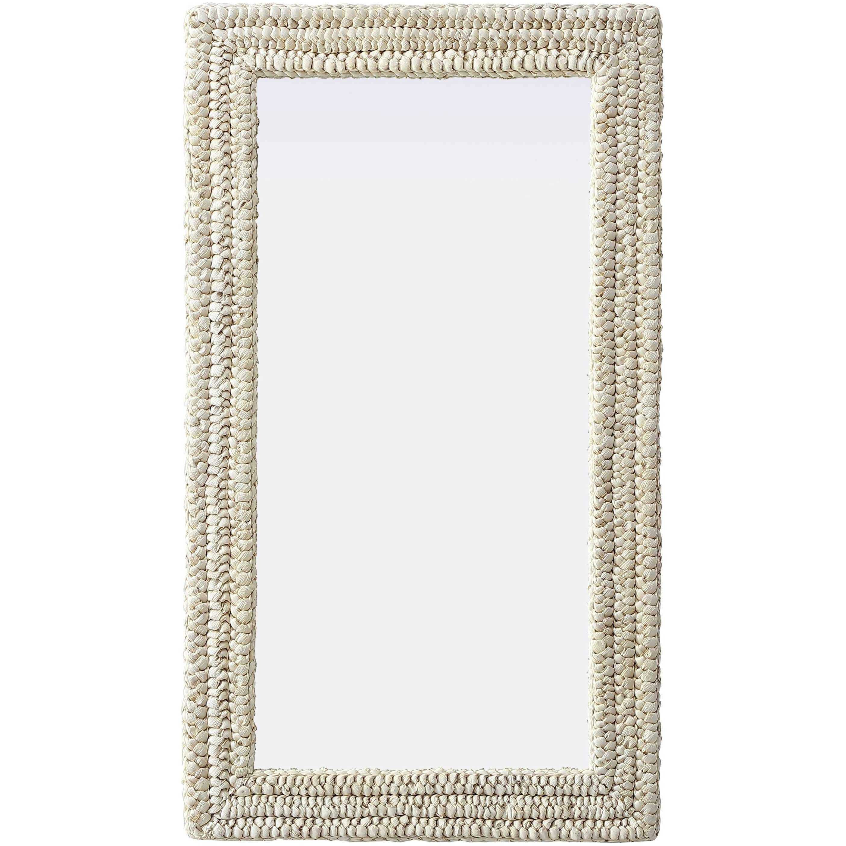 Marlowe 42 X 24 inch Linen White Mirror
