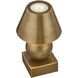 Silas 9.25 inch 2.30 watt Brass Portable Rechargeable Table Lamp Portable Light, By Coco & Dash