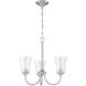 Neighborhood Gwyneth 3 Light 20 inch Brushed Polished Nickel Chandelier Ceiling Light in Clear Seeded, Neighborhood Collection