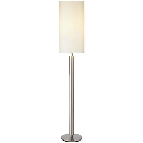 Hollywood 58 inch 100.00 watt Satin Steel Floor Lamp Portable Light in Brushed Steel