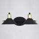 Akron LED 18 inch Matte Black and Natural Brass Bathroom Light Wall Light in 2