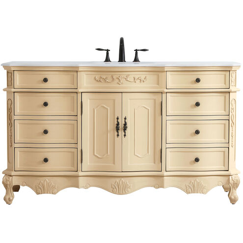 Danville 60 X 21 X 36 inch Light Antique Beige Vanity Sink Set