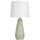 Poly 31.5 inch 100 watt Tropic Sage and White Table Lamp Portable Light