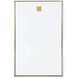 Hanging 44 X 28 inch Natural Brass Mirror, Rectangle