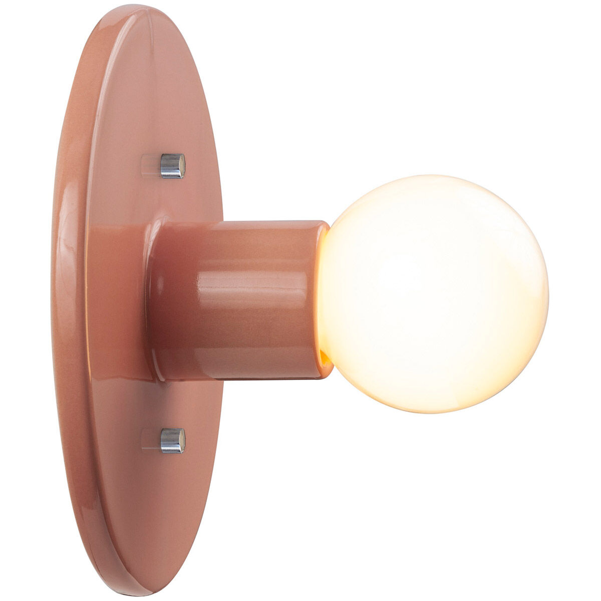 Ambiance Collection 1 Light Gloss Blush Wall Sconce Wall Light