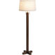 Swiss Cross 60 inch 23.00 watt Dark Walnut and Weathered Brass Floor Lamp Portable Light