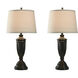 Signature 3 inch 100 watt Bronze Wood Table Lamp Portable Light