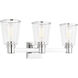 C&M by Chapman & Myers Alessa 3 Light 22.13 inch Polished Nickel Bath Vanity Wall Sconce Wall Light