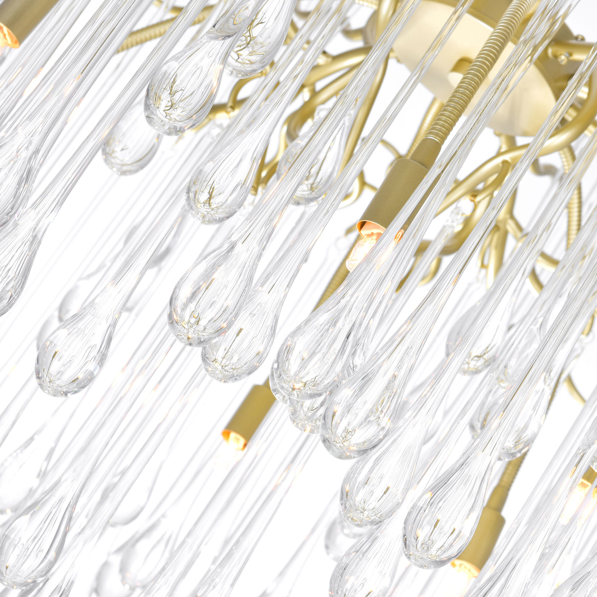 Anita 6 Light 26 inch Gold Leaf Down Chandelier Ceiling Light