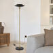 Rancho Mirage 72 inch 60 watt Matte Black and Weathered Brass Torchiere Portable Light
