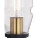 Warren LED 22 inch Matte Black and Brushed Brass Bathroom Light Wall Light in 3
