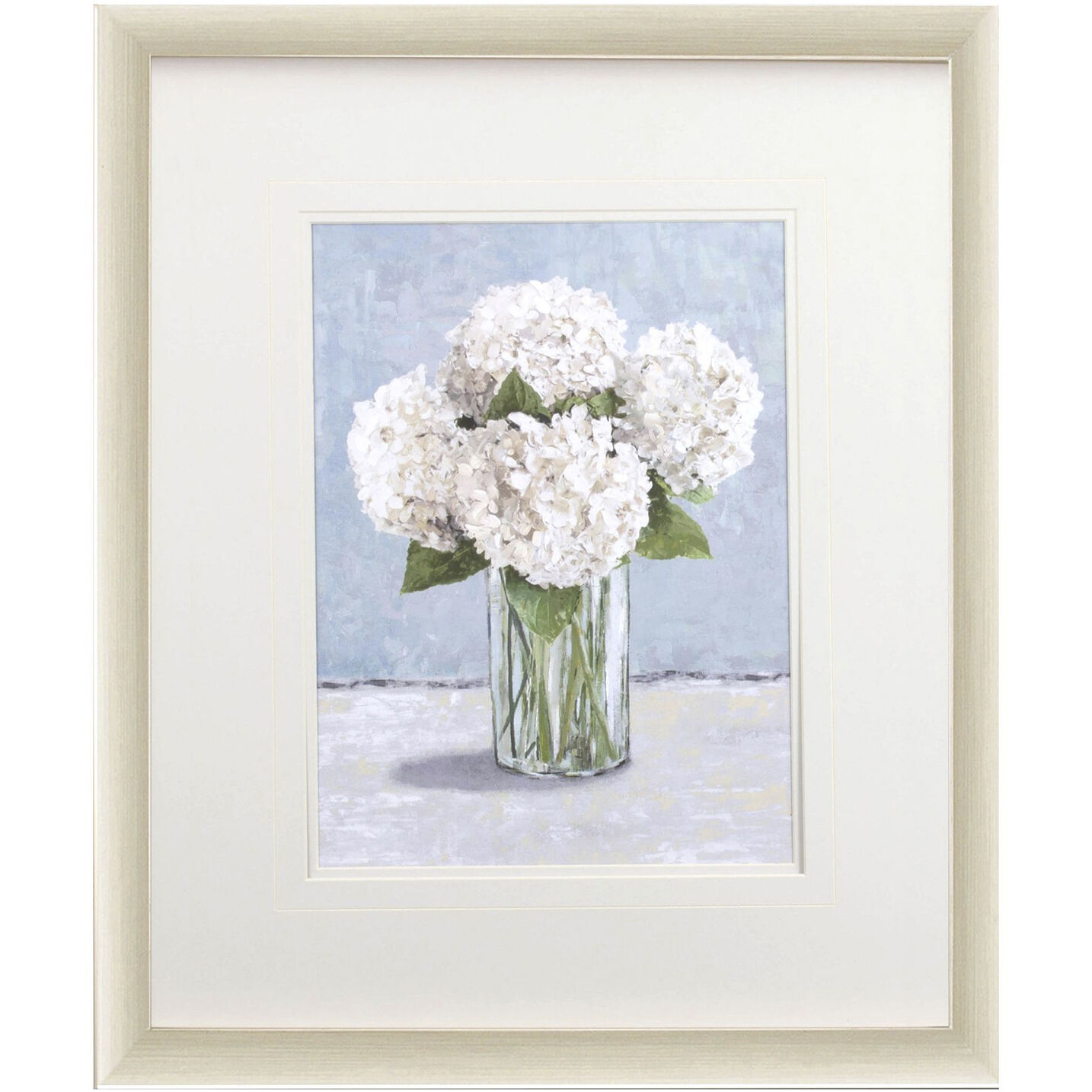 Hydrangeas in Vase Blue and Green and Gray Framed Art, Propac