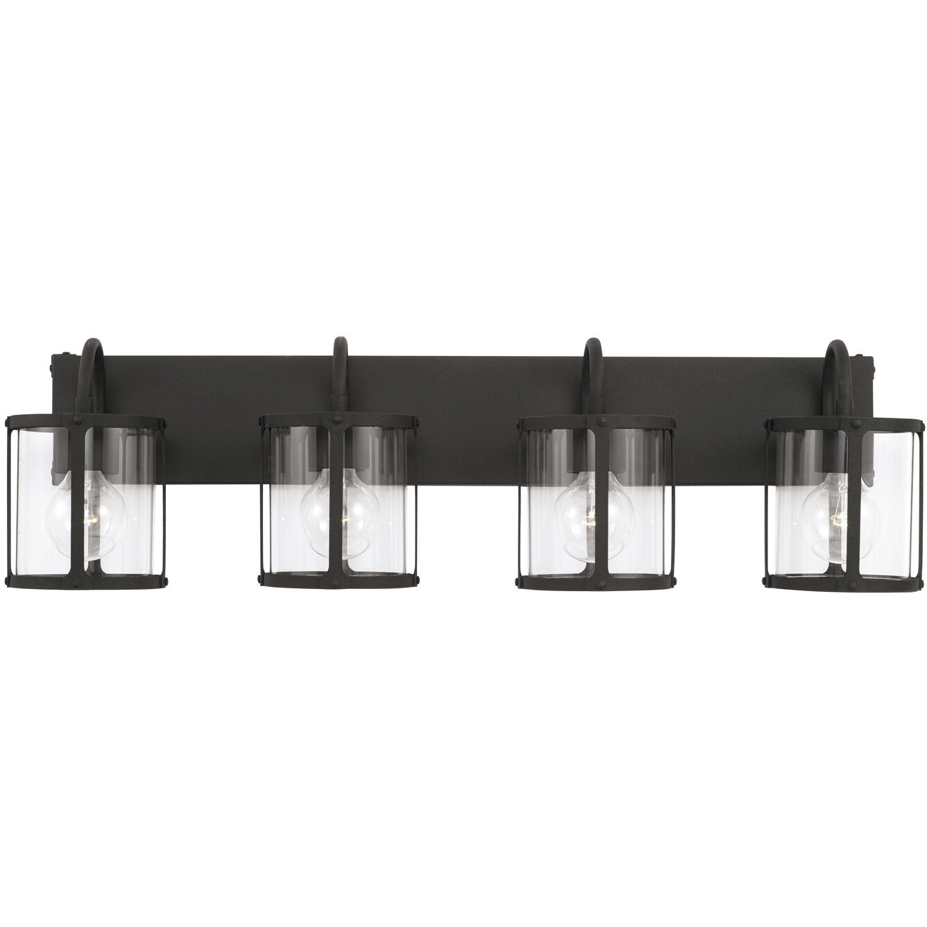 Brennen 4 Light 34 inch Black Iron Vanity Light Wall Light