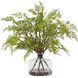 Woodland Fern Green and Clear Centerpiece
