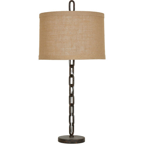 Link 36 inch 150 watt Rustic Metal Table Lamp Portable Light