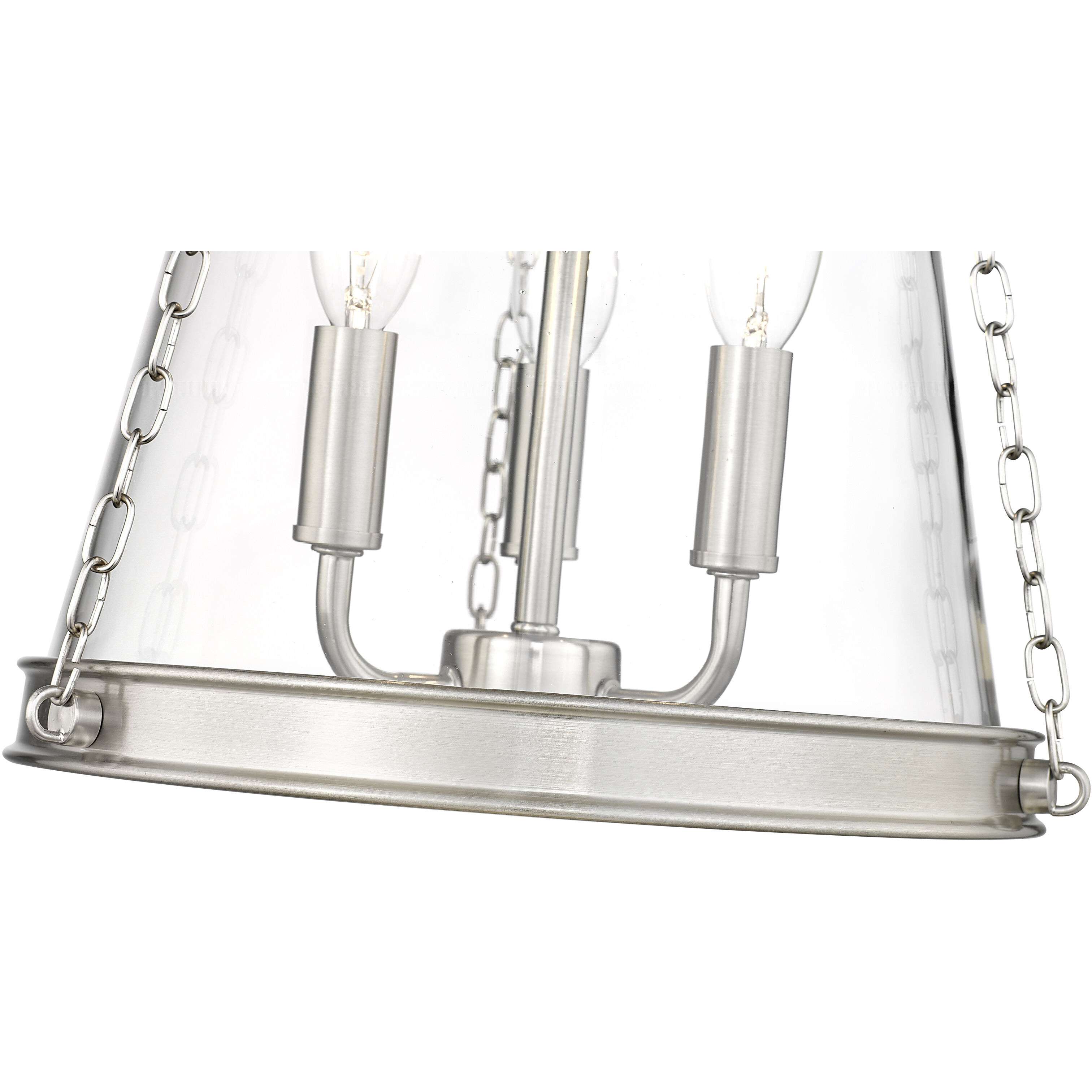 Prescott 3 Light 12 inch Brushed Nickel Pendant Ceiling Light