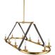 Englewood 10 Light 52 inch Antique Brass Linear Chandelier Ceiling Light