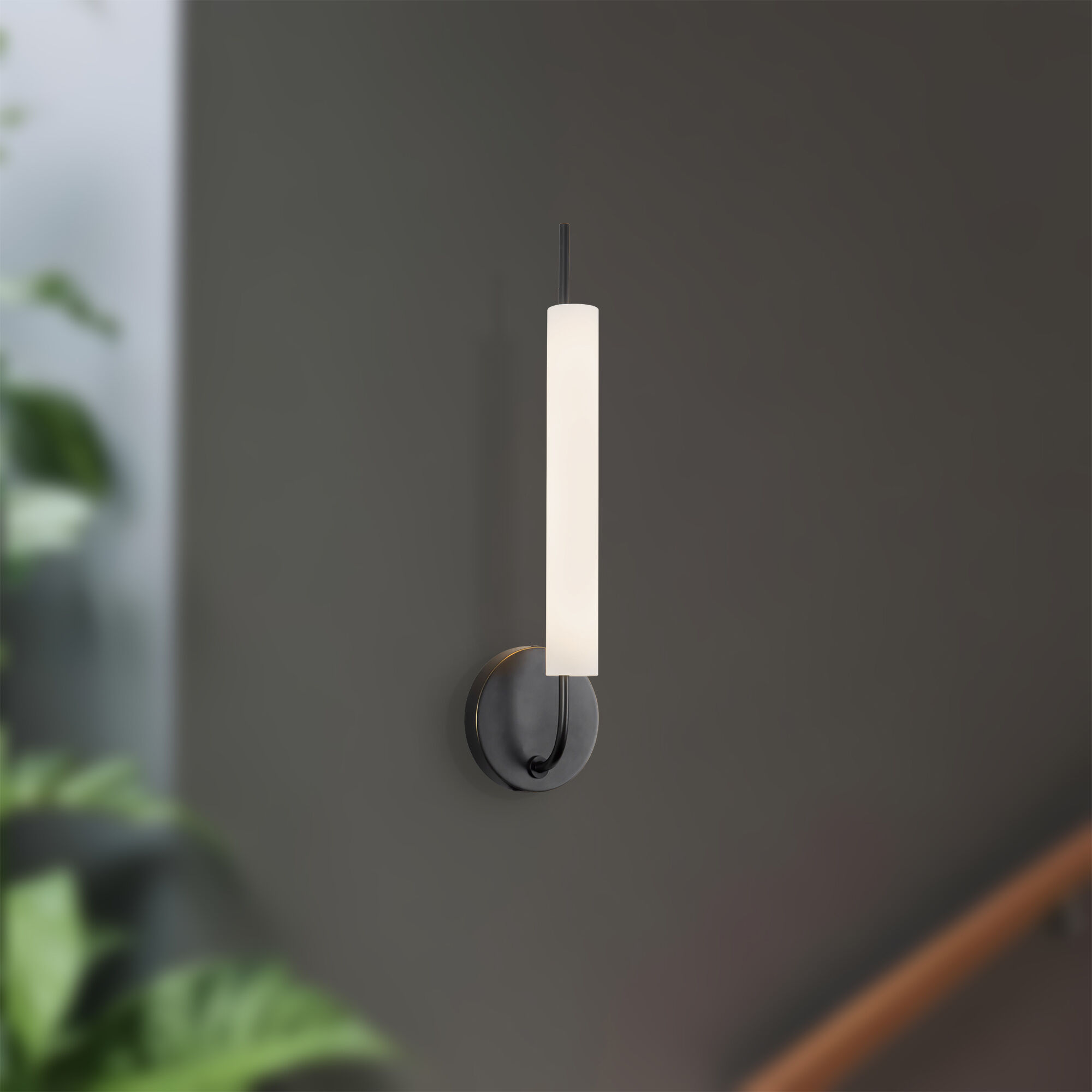 Wick 5.13 inch Urban Bronze Wall Sconce Wall Light