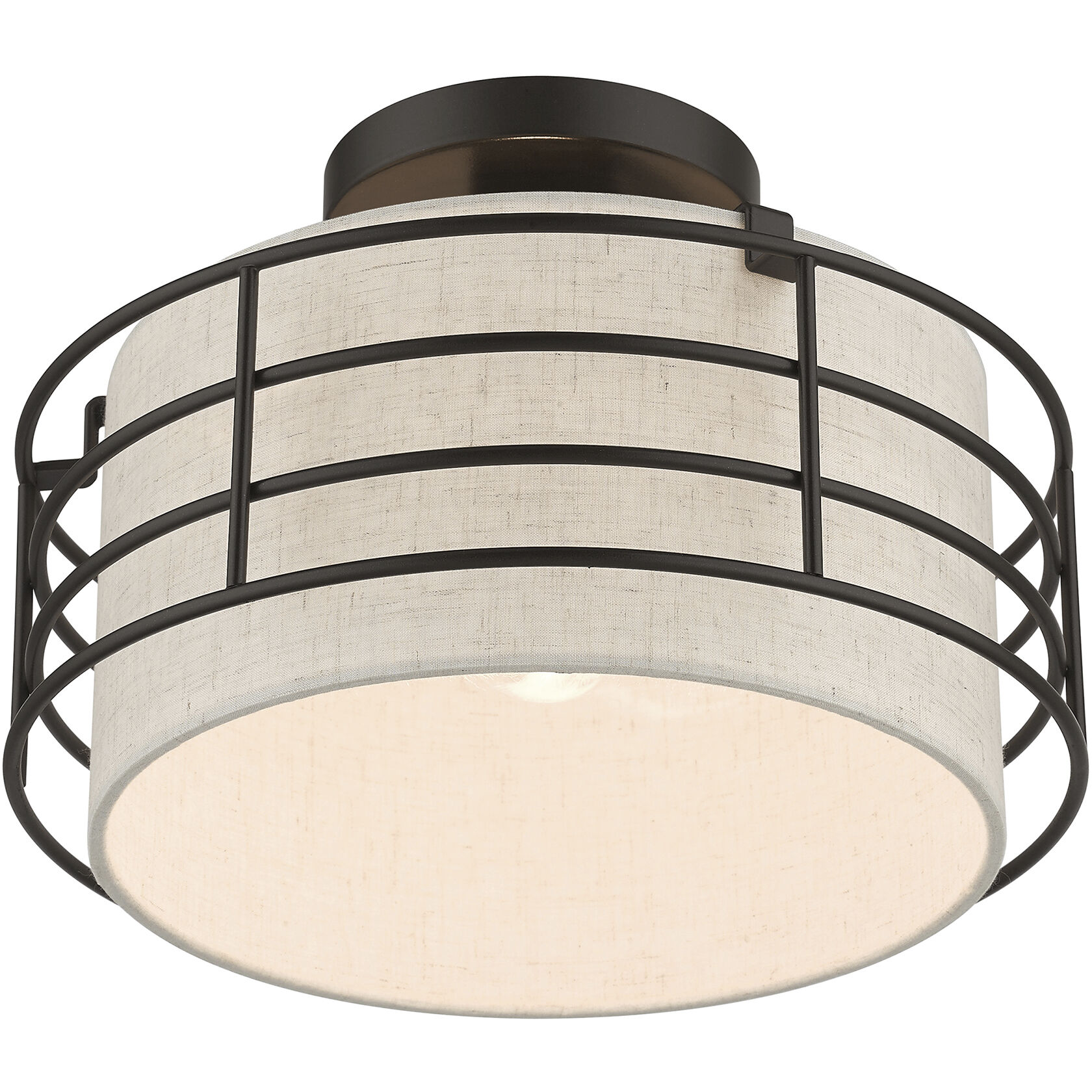 Blanchard 1 Light 12 inch English Bronze Semi Flush Mount Ceiling Light, Medium