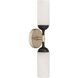 Emmett 2 Light 5 inch Dark Vintage Silver and Bronze Wall Sconce Wall Light