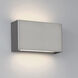 Blok LED 12 inch Black Bath Vanity & Wall Light in 2700K, Satin Nickel, dweLED