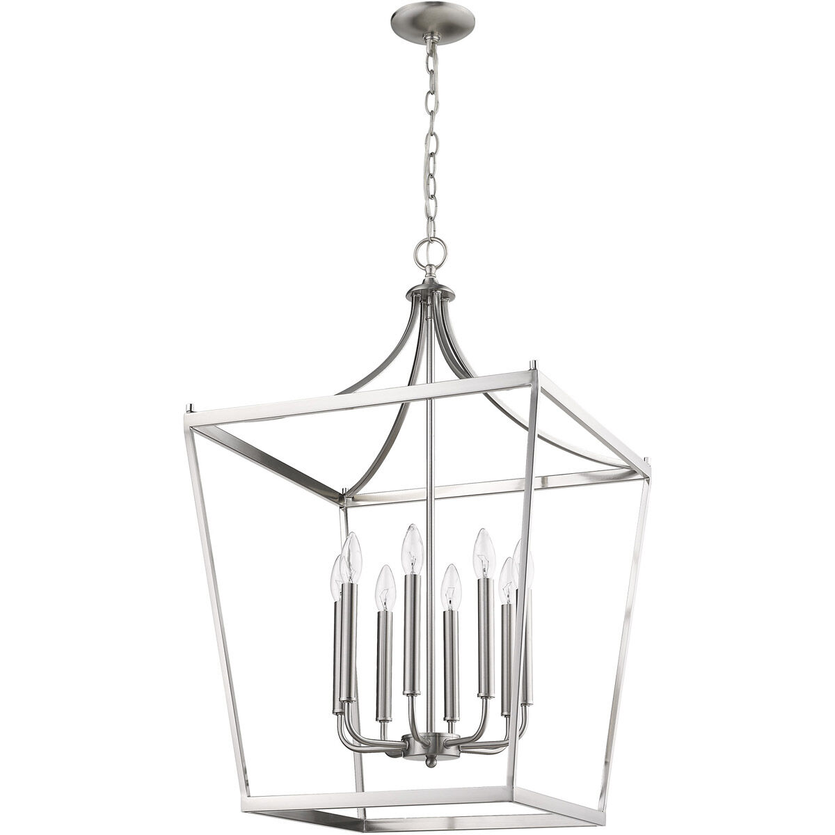 Kennedy 8 Light 20 inch Satin Nickel Chandelier Ceiling Light