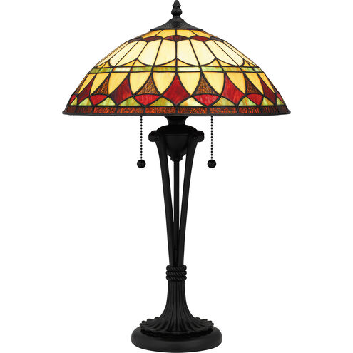 Sevilla 23.5 inch 75.00 watt Matte Black Table Lamp Portable Light, Tiffany