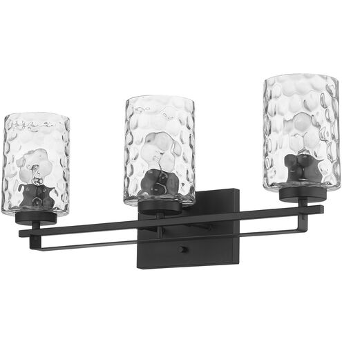 Livvy 3 Light 24 inch Matte Black Vanity Light Wall Light