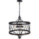 Amazon 5 Light 23 inch Gun Metal Drum Shade Chandelier Ceiling Light