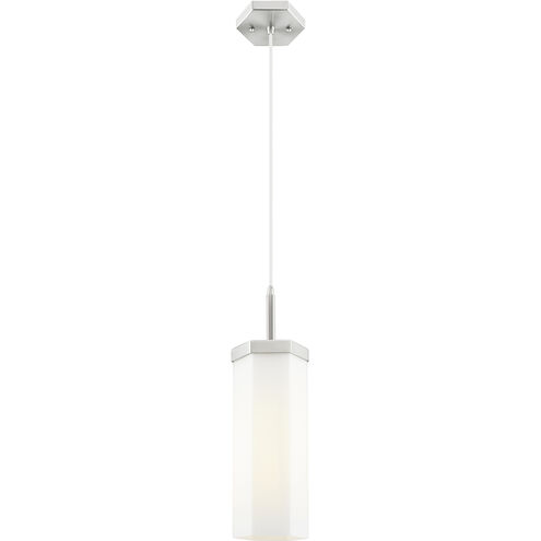 Downtown Urban Blakeley 1 Light 5 inch Satin Nickel Pendant Ceiling Light in Matte White