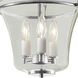 Greenwich 3 Light 11 inch Pewter Semi-Flush Mount Ceiling Light
