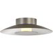 Yep Luma LED 11.75 inch Sand Nickel Flush Mount Ceiling Light in Coffee Silver