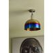 Forked LED 9.84 inch Burnt Steel Flush Mount Ceiling Light