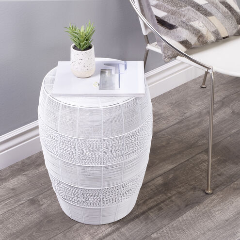 Bellarose White Metal End or Side Table