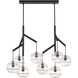 Sean Lavin Sedona LED 24.5 inch Nightshade Black Chandelier Ceiling Light in Clear Glass, LED included