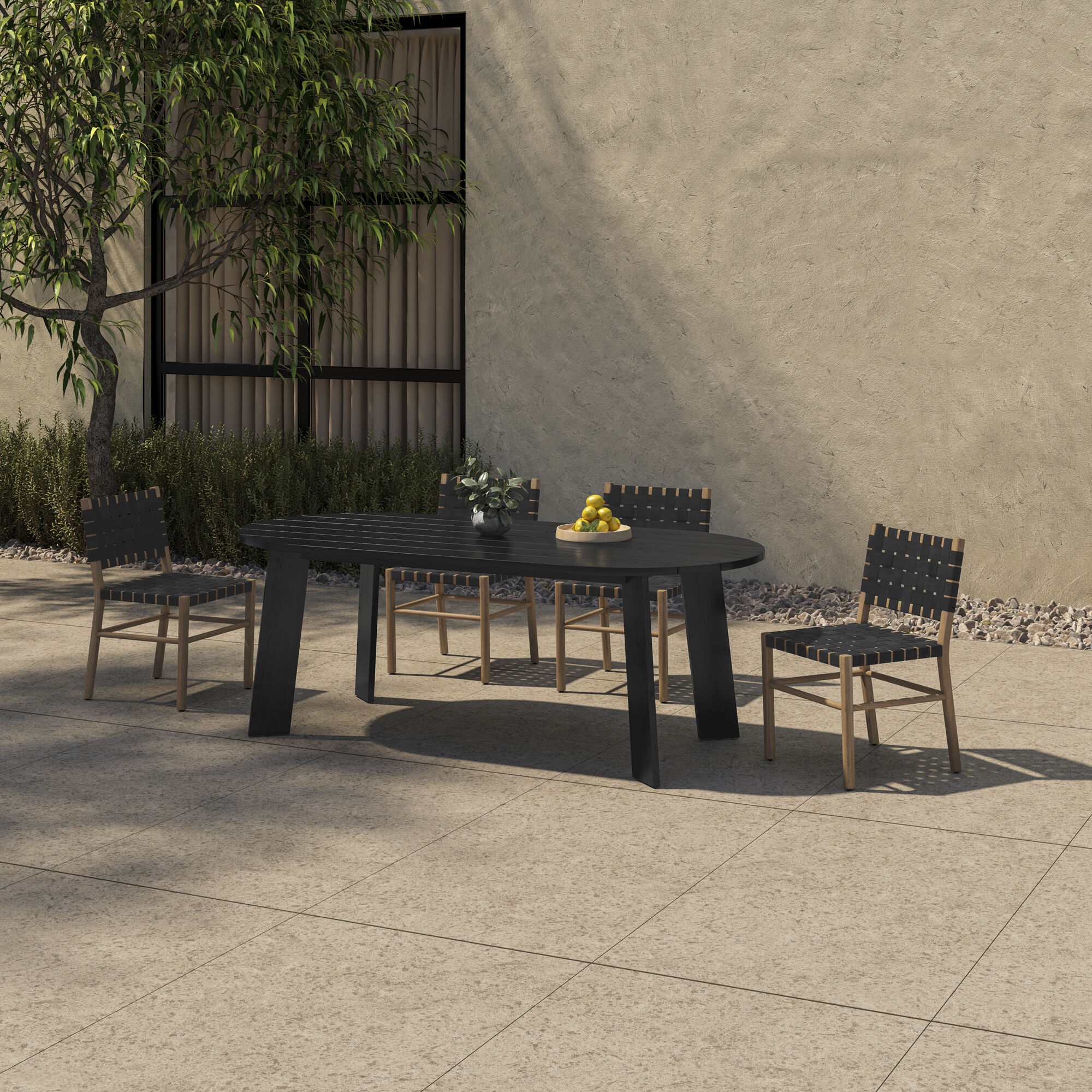 Mira Black Outdoor Dining Chair