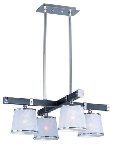 Maritime 4 Light 29.25 inch Wenge/Polished Nickel Chandelier Ceiling Light