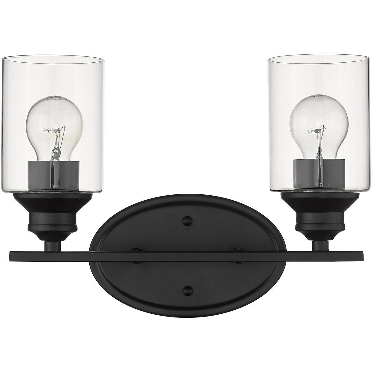 Gemma 2 Light 14 inch Matte Black Vanity Light Wall Light