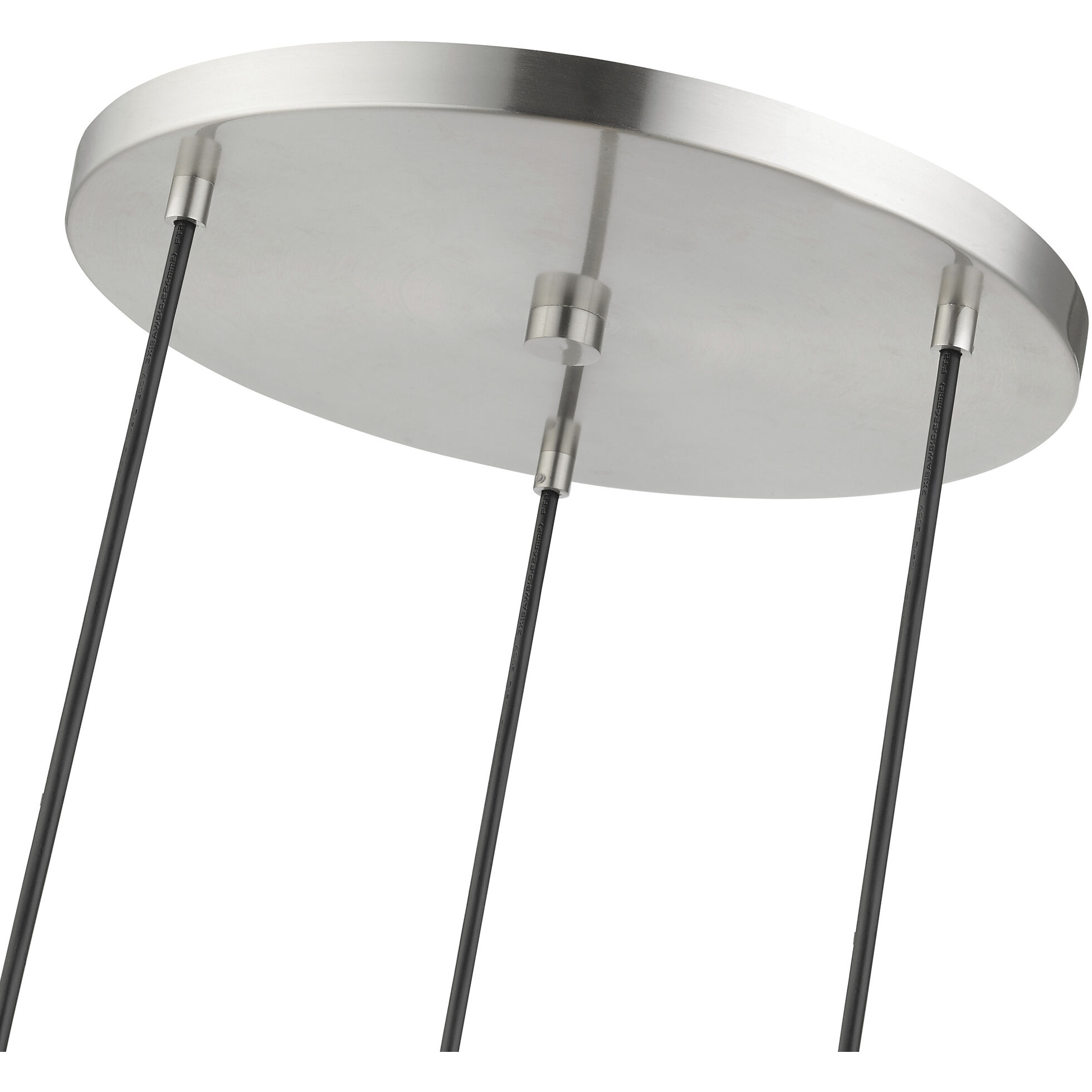 Everett 3 Light 20 inch Brushed Nickel with Chrome Finish Accents Pendant Chandelier Ceiling Light