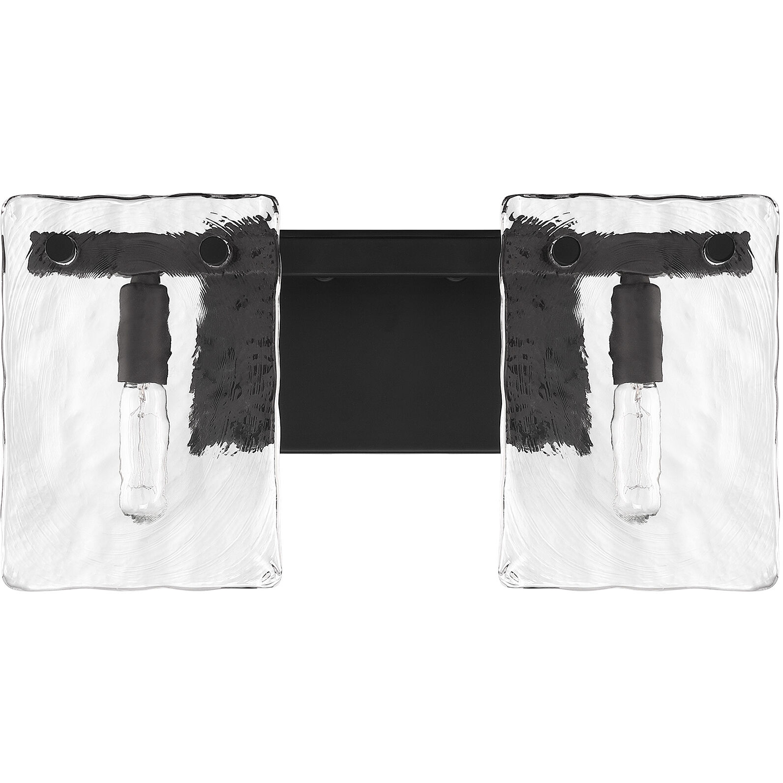 Genry 2 Light 15.25 inch Black Bathroom Vanity Light Wall Light