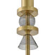 Prim 1 Light 5.25 inch Lacquered Brass Sconce Wall Light