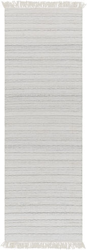 Azalea 96 X 30 inch Light Gray Rug, Runner